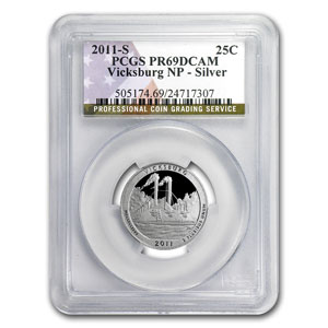 2011 USA Silver Quarter ATB - Vicksburg PR-69DCAM